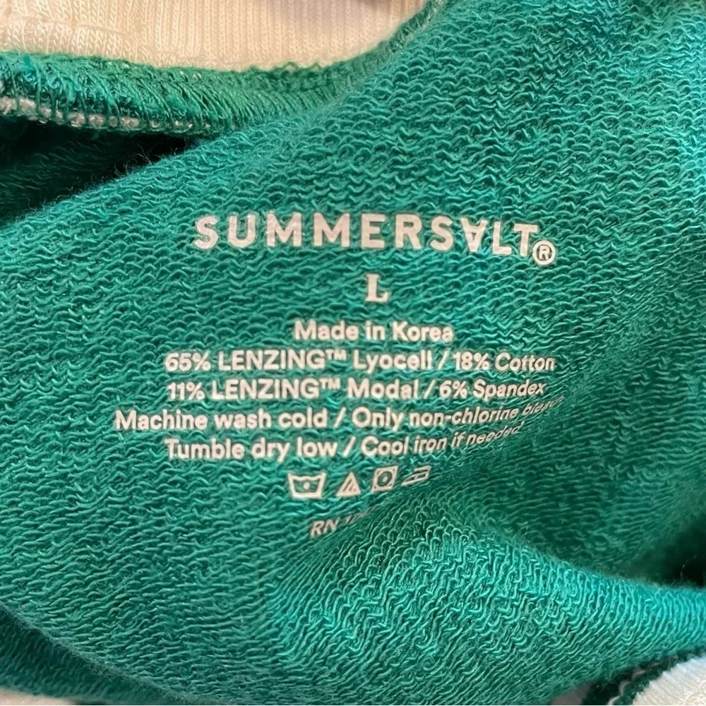 New! Summersalt The Pinktuck French Terry Tapered Joggers in Kelly Green